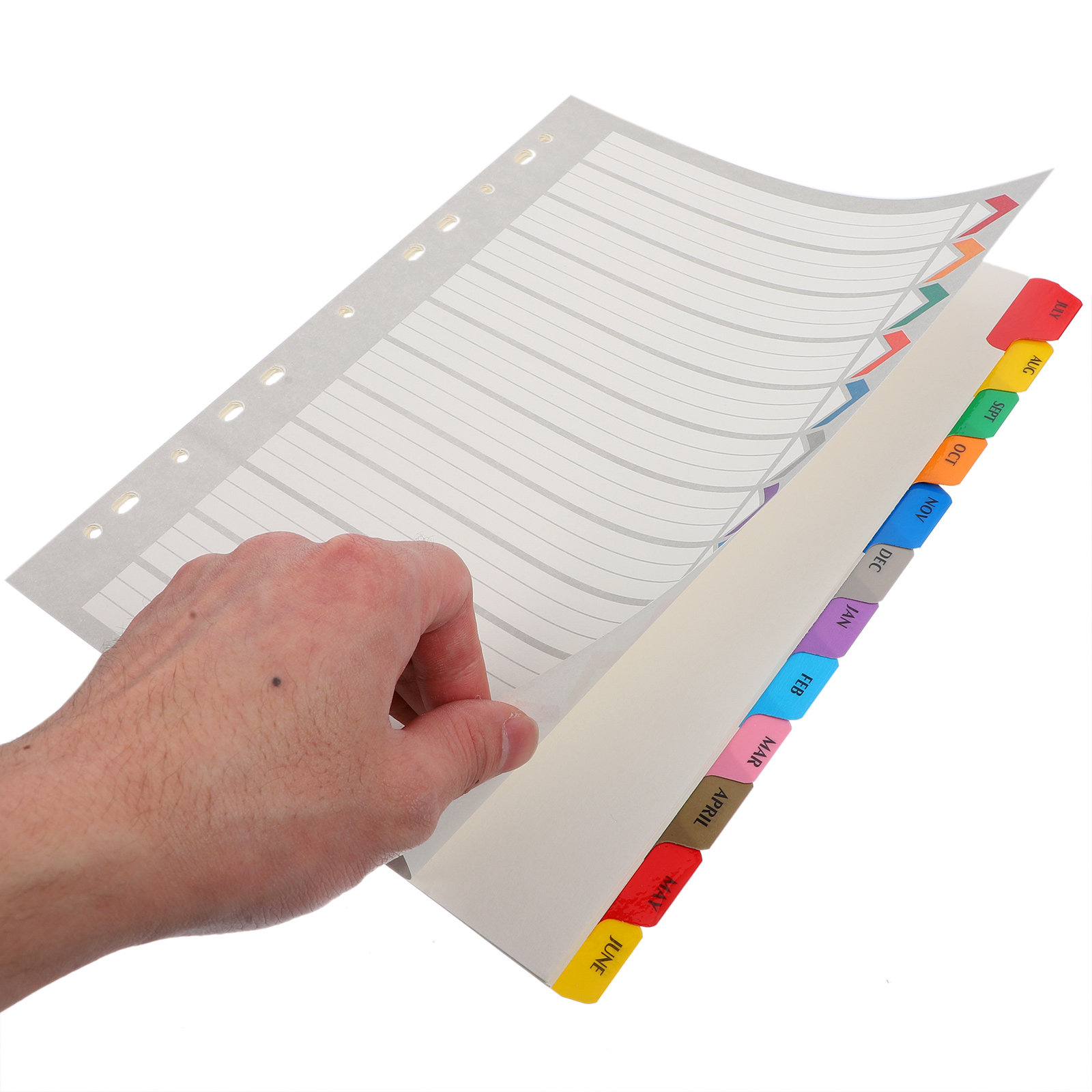 Tab Divider A4 - 12Sheets Index Dividers Binder Dividers with