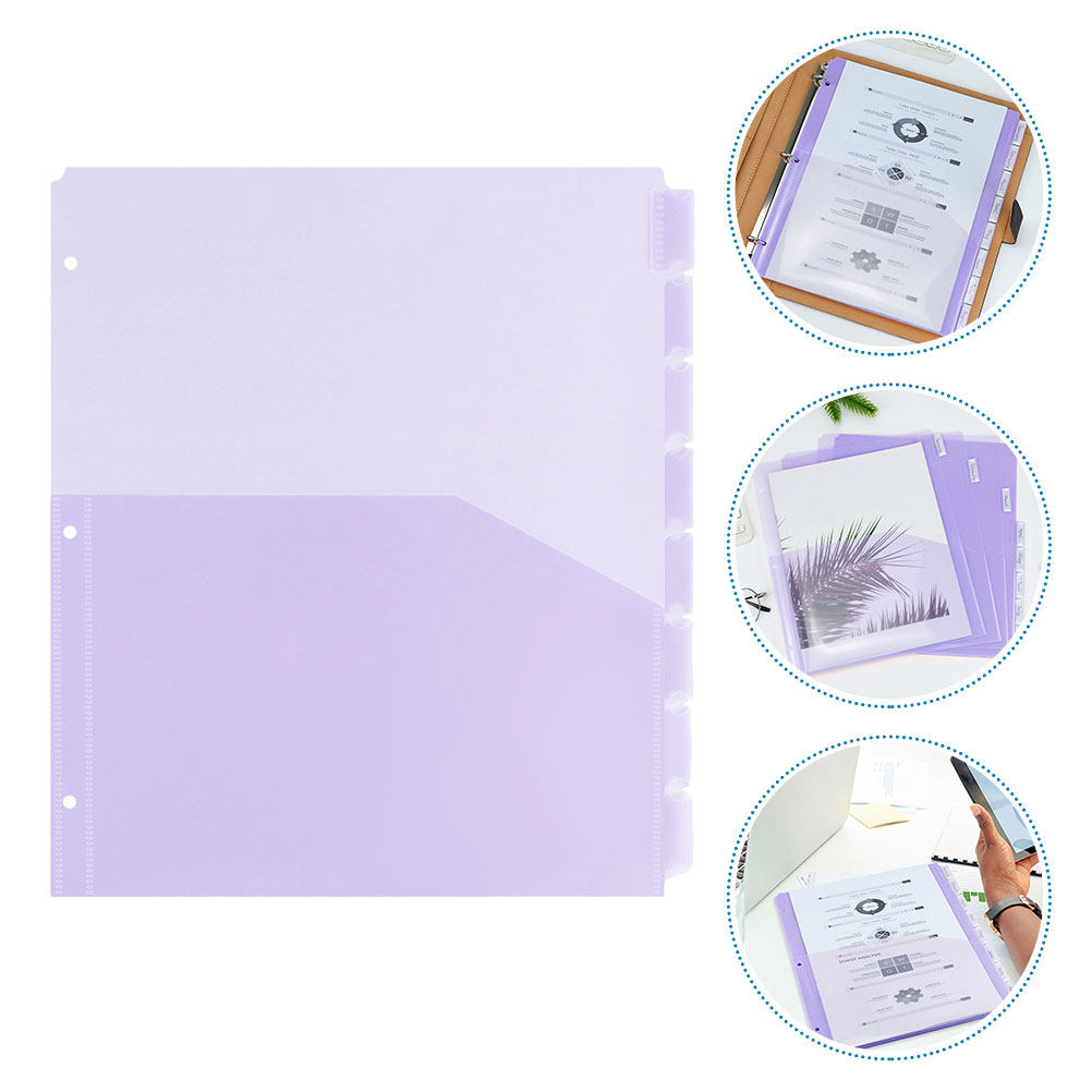 Tab Divider A4 - 2Sets A4 PP Plastic Pocket Binder