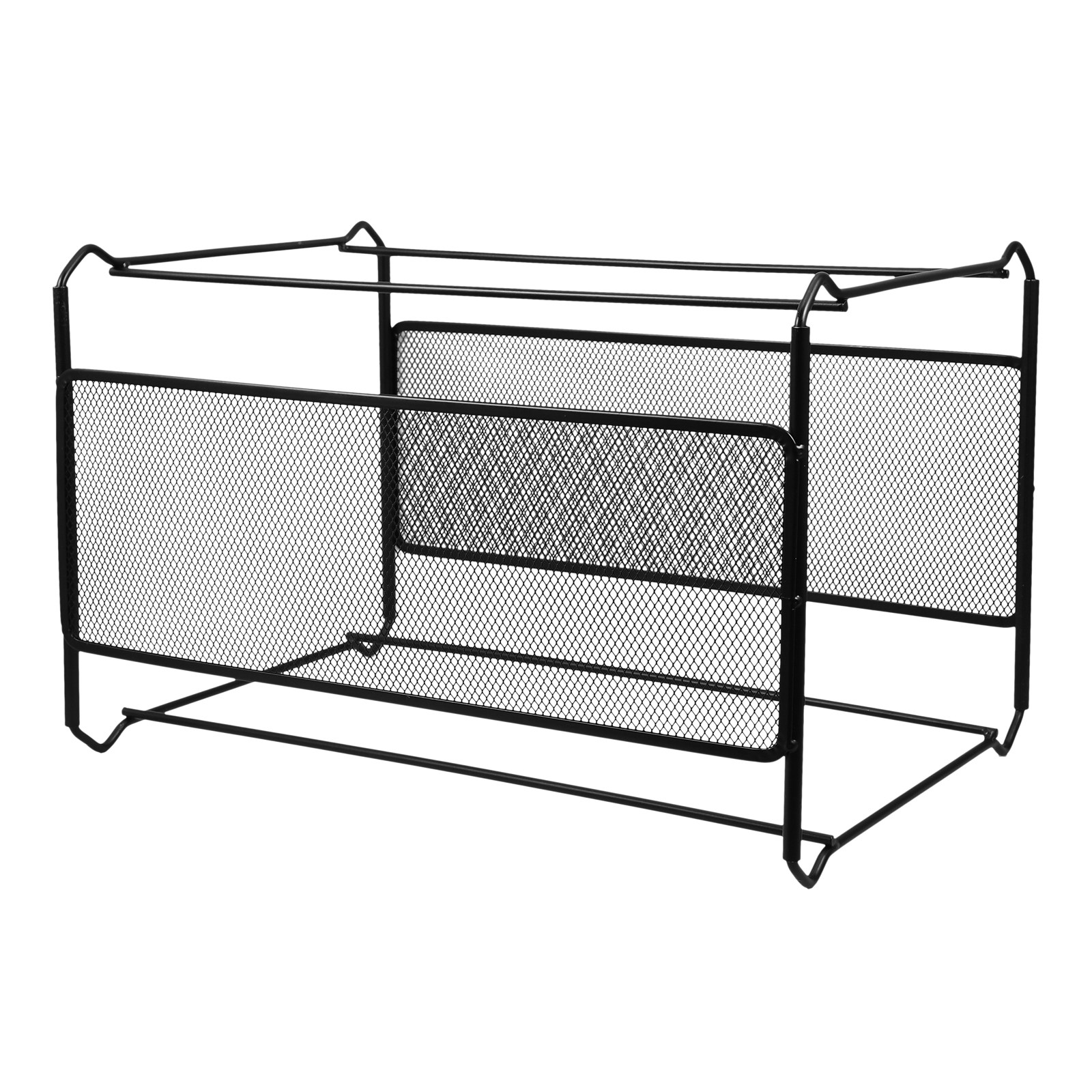 Magazine Holder Rack - Iron Mesh File Holder Desktop Book