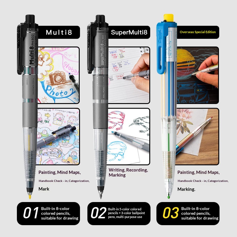 Pentel Multi 8 in 1 Color Mech - огляд і ціна Staedtler Pencil Lumocolor