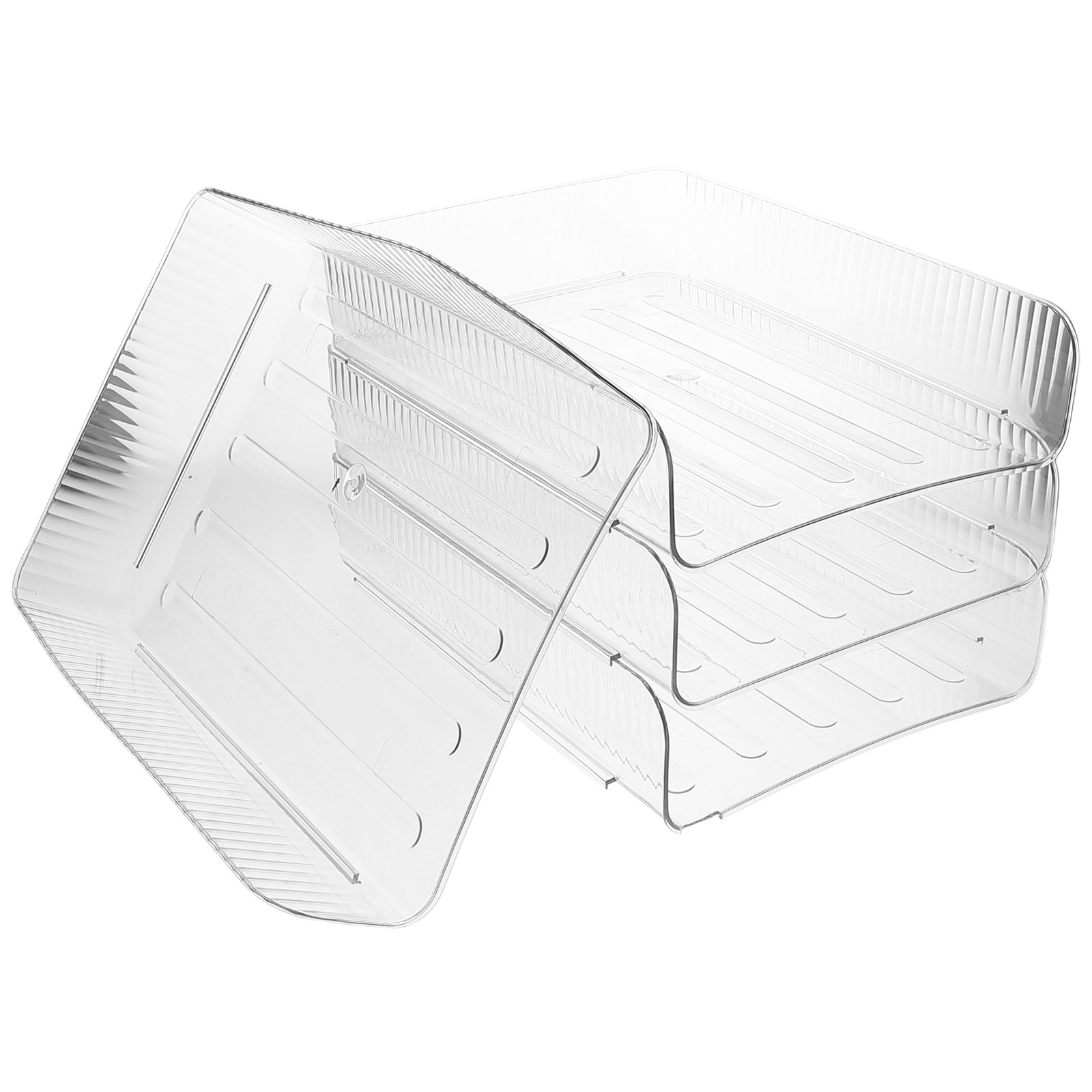 4Pcs Clear Desk Paper Tray Org - огляд і ціна Magazine Holder Rack