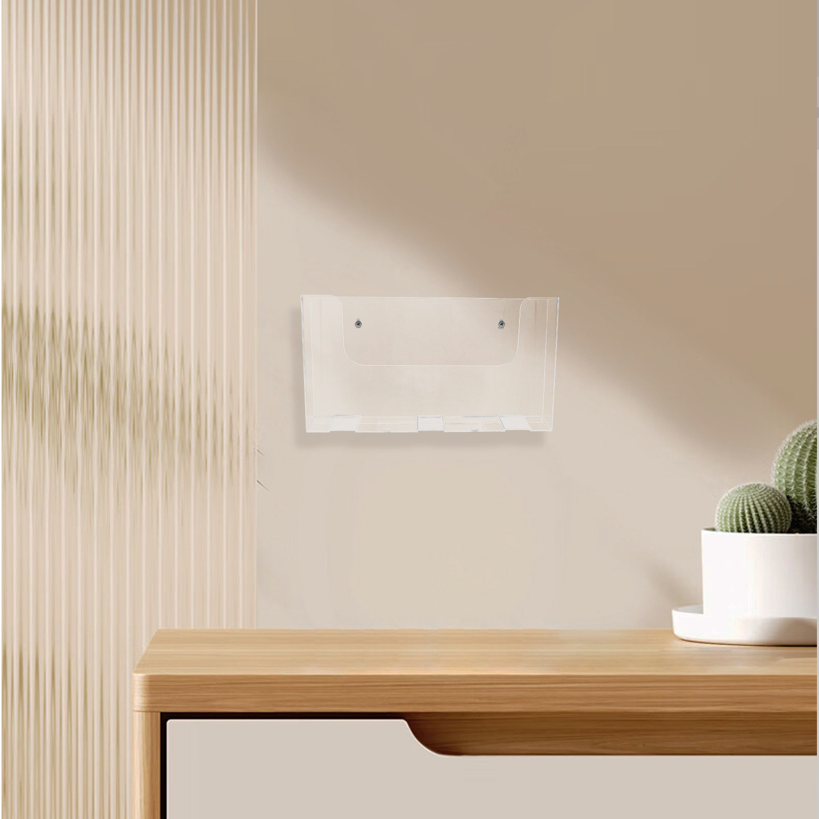 2Pcs Wall File Holder Acrylic  - огляд і ціна Magazine Holder Rack